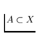 $A\subset X$